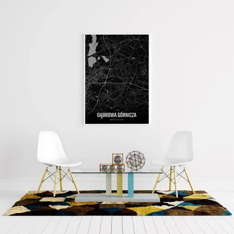 Plakat Dąbrowa Górnicza night mockup