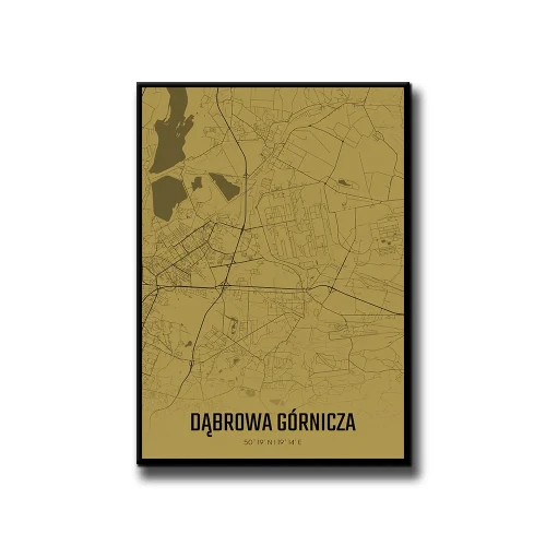Plakat Dąbrowa Górnicza amber białe tło