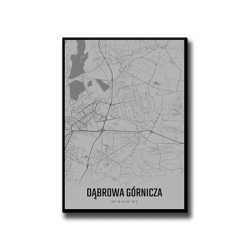 Plakat Dąbrowa Górnicza fog białe tło