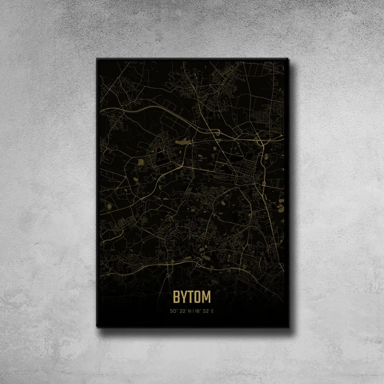 Plakat Bytom amber night tło ściana szary beton