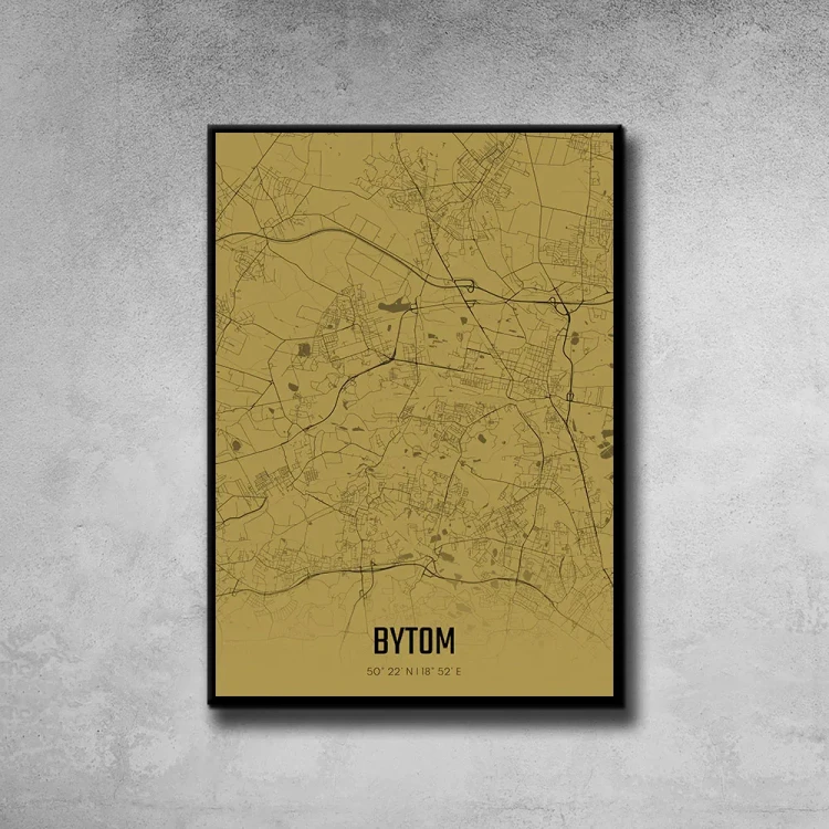 Plakat Bytom amber tło ściana szary beton