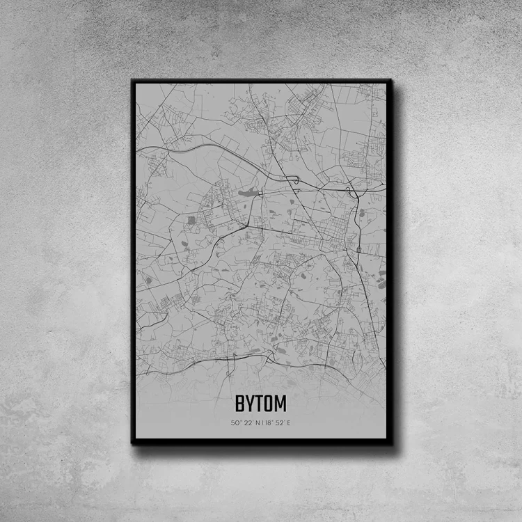 Plakat Bytom fog tło ściana szary beton