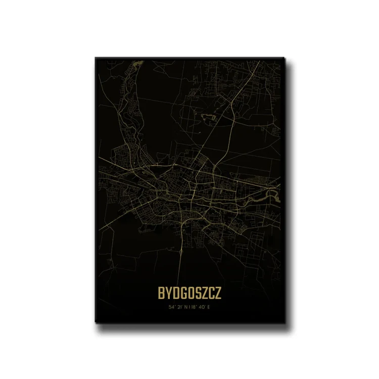 Plakat Bydgoszcz amber night białe tło