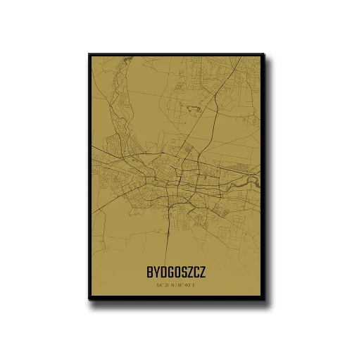 Plakat Bydgoszcz amber białe tło