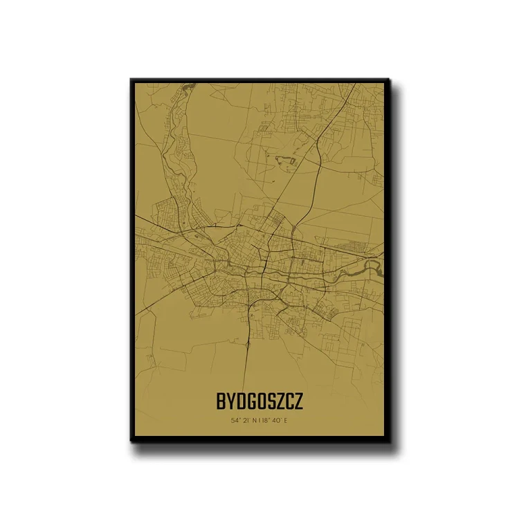 Plakat Bydgoszcz amber białe tło