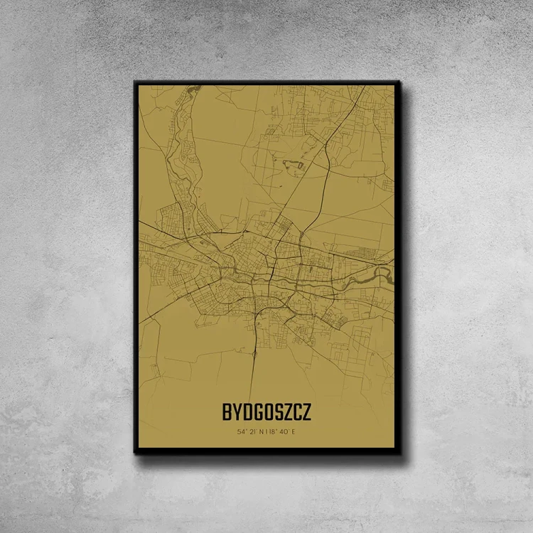 Plakat Bydgoszcz amber tło ściana szary beton