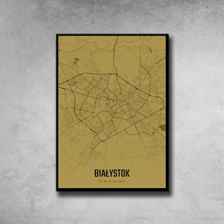 Plakat Białystok amber tło ściana szary beton
