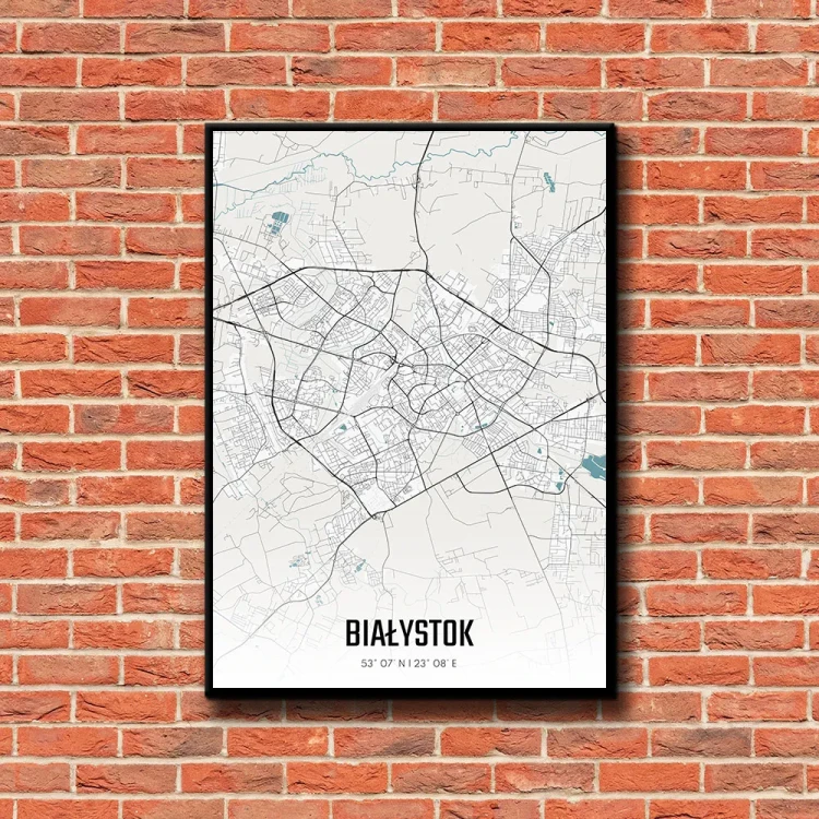 Plakat Białystok day tło ściana czerwone cegły