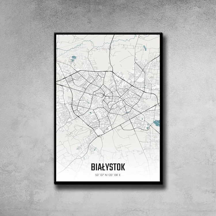 Plakat Białystok day tło ściana szary beton
