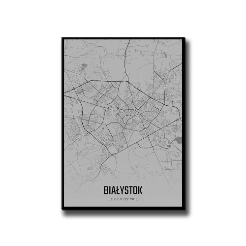 Plakat Białystok fog białe tło