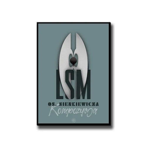 Plakat LSM Kompozycja białe tło