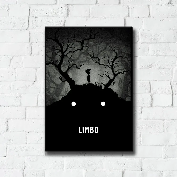 Plakat LIMBO tło ściana białe cegły