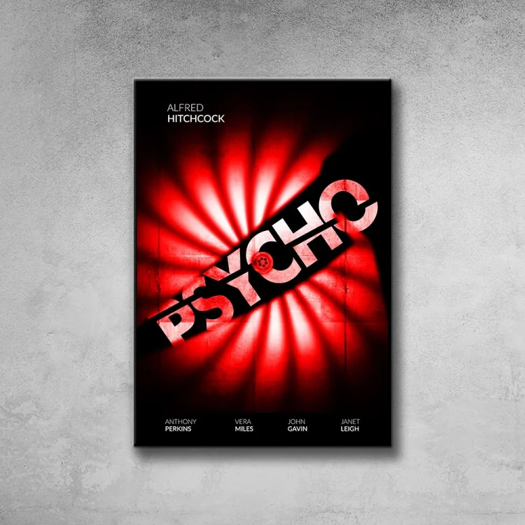 Plakat Psycho tło ściana szary beton
