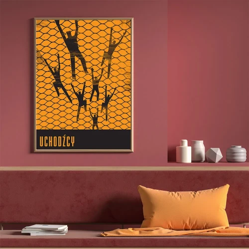 Plakat uchodzcy mockup