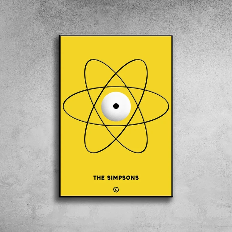 Plakat The Simpsons tło ściana szary beton