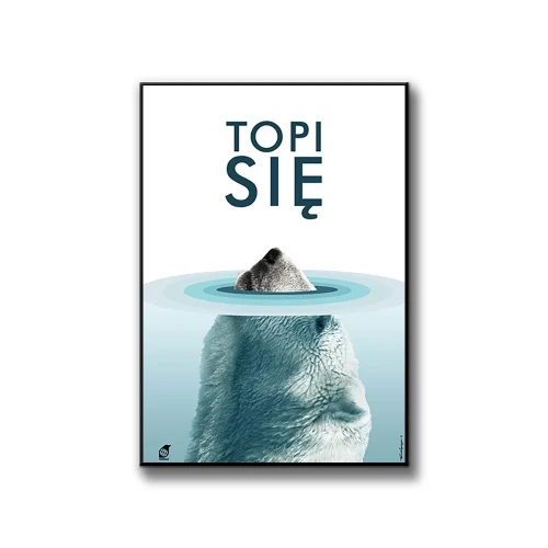 Plakat Topi Się białe tło