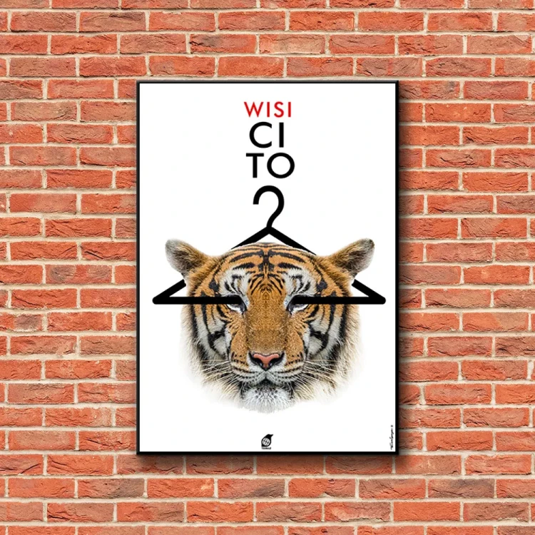 Plakat Wisi Ci To tło ściana czerwone cegły