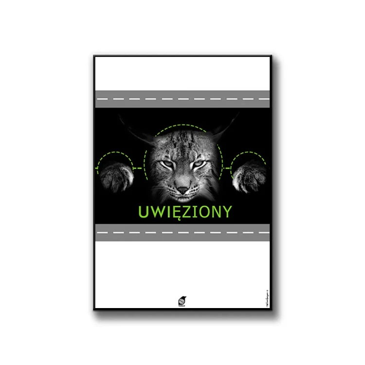Plakat Uwięziony białe tło