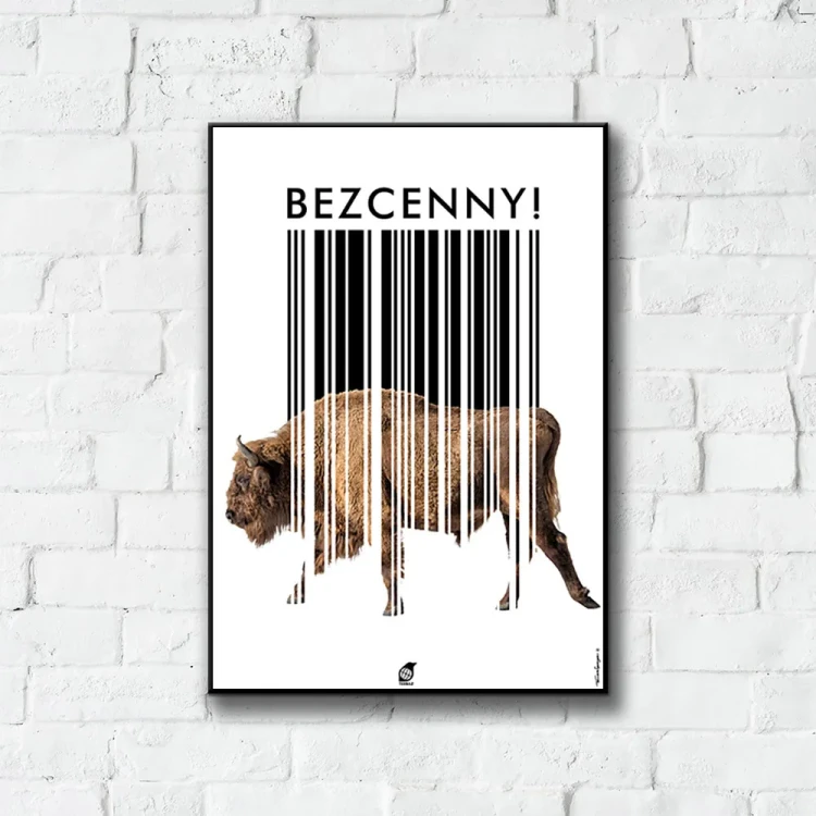 Plakat Bezcenny tło ściana białe cegły