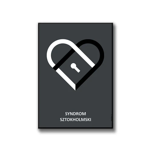 Plakat Syndrom Sztokholmski białe tło