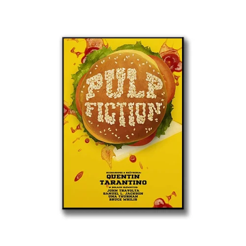 Plakat Pulp Fiction białe tło