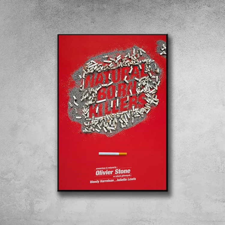 Plakat Natural Born Killers tło ściana szary beton