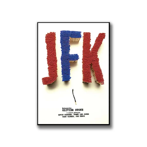Plakat JFK białe tło
