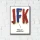 Plakat JFK tło ściana białe cegły