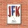 Plakat JFK tło ściana czerwone cegły