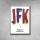 Plakat JFK tło ściana szary beton