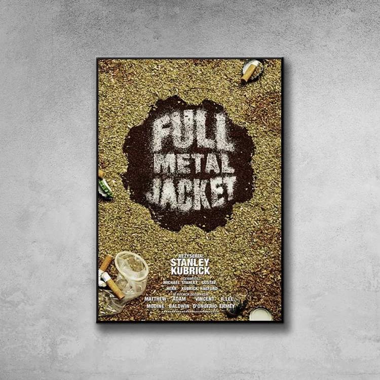 Plakat Full Metal Jacket tło ściana szary beton