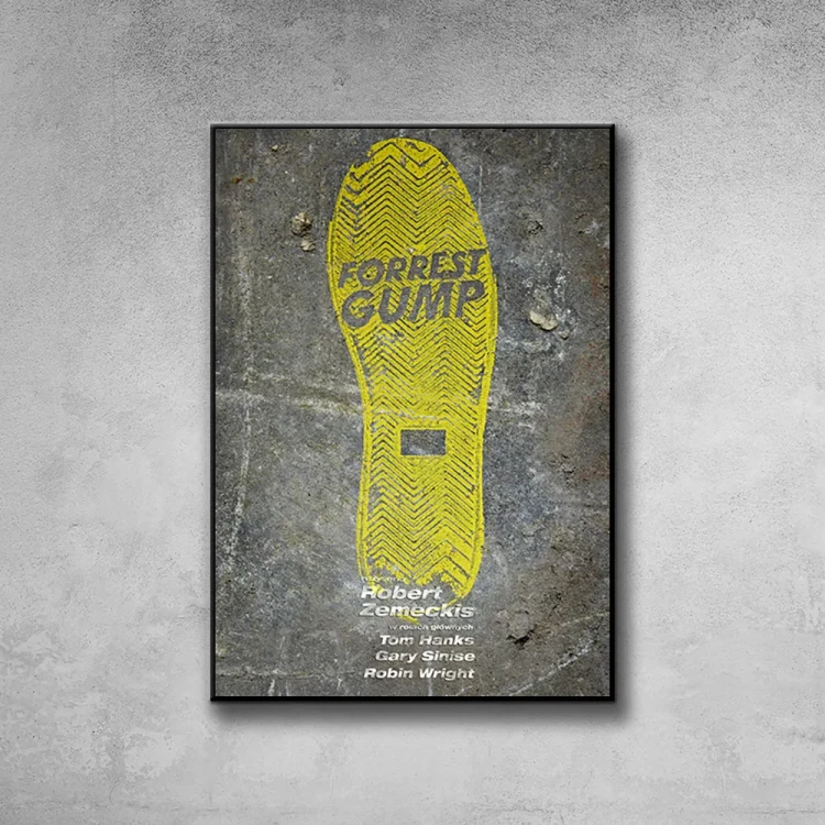 Plakat Forrest Gump tło ściana szary beton