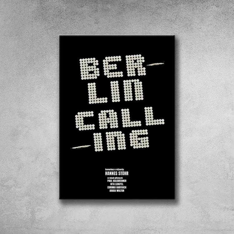Plakat Berlin Calling tło ściana szary beton